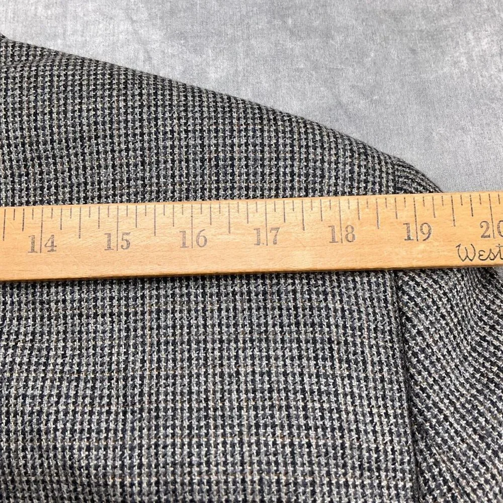 Chaps Blazer Men 40R Black Gray Brown Lambswool Classic‎ Career Sport Jacket